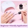 imageBeetles Milky White Gel Nail Polish  15ml Jelly Nude Gel Polish Base Color Nail Concealer Sheer Translucent Effect Soak Off UV LED French Nail Art Salon DIY Summer Manicure Gift for WomenJ  Shimmery Purple  Rose Quartz Glow