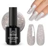 imageBeetles Milky White Gel Nail Polish  15ml Jelly Nude Gel Polish Base Color Nail Concealer Sheer Translucent Effect Soak Off UV LED French Nail Art Salon DIY Summer Manicure Gift for WomenSilver Party