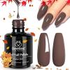 imageBeetles Milky White Gel Nail Polish  15ml Jelly Nude Gel Polish Base Color Nail Concealer Sheer Translucent Effect Soak Off UV LED French Nail Art Salon DIY Summer Manicure Gift for WomenI  Creme Brown  Gray Brown