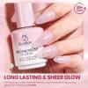 imageBeetles Milky White Gel Nail Polish  15ml Jelly Nude Gel Polish Base Color Nail Concealer Sheer Translucent Effect Soak Off UV LED French Nail Art Salon DIY Summer Manicure Gift for WomenB  Sheer Pink  Soft Glow Fragments