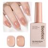 imageBeetles Milky White Gel Nail Polish  15ml Jelly Nude Gel Polish Base Color Nail Concealer Sheer Translucent Effect Soak Off UV LED French Nail Art Salon DIY Summer Manicure Gift for WomenMocha Mouse Cake
