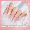 imageBeetles Milky White Gel Nail Polish  15ml Jelly Nude Gel Polish Base Color Nail Concealer Sheer Translucent Effect Soak Off UV LED French Nail Art Salon DIY Summer Manicure Gift for WomenPink Jelly