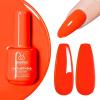 imageBeetles Milky White Gel Nail Polish  15ml Jelly Nude Gel Polish Base Color Nail Concealer Sheer Translucent Effect Soak Off UV LED French Nail Art Salon DIY Summer Manicure Gift for WomenM  Creme Orange  Bright Orange