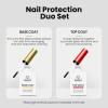 imageBeetles Milky White Gel Nail Polish  15ml Jelly Nude Gel Polish Base Color Nail Concealer Sheer Translucent Effect Soak Off UV LED French Nail Art Salon DIY Summer Manicure Gift for WomenQ  Creme Black  White  Twin Dialogue