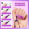 imageBeetles Milky White Gel Nail Polish  15ml Jelly Nude Gel Polish Base Color Nail Concealer Sheer Translucent Effect Soak Off UV LED French Nail Art Salon DIY Summer Manicure Gift for WomenViolet Night Dream