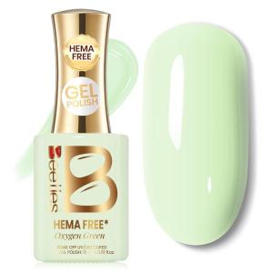 imageBeetles French Tip Gel Polish  Peach Mousse 15ML Full Size with French Tip Stamp Hema Free White Light Pink Gel Nail Polish Soak Off UV LED Lamp French Nail Kit Art for Summer NailsH  Creme Green  Oxygen Green