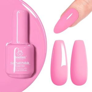 imageBeetles Milky White Gel Nail Polish  15ml Jelly Nude Gel Polish Base Color Nail Concealer Sheer Translucent Effect Soak Off UV LED French Nail Art Salon DIY Summer Manicure Gift for Women111Silk Rosettes