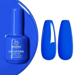 imageBeetles Milky White Gel Nail Polish  15ml Jelly Nude Gel Polish Base Color Nail Concealer Sheer Translucent Effect Soak Off UV LED French Nail Art Salon DIY Summer Manicure Gift for WomenD  Creme Blue  Electric Punk