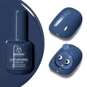 imageBeetles Milky White Gel Nail Polish  15ml Jelly Nude Gel Polish Base Color Nail Concealer Sheer Translucent Effect Soak Off UV LED French Nail Art Salon DIY Summer Manicure Gift for WomenD  Creme Blue  Grayish Blue