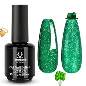 imageBeetles Milky White Gel Nail Polish  15ml Jelly Nude Gel Polish Base Color Nail Concealer Sheer Translucent Effect Soak Off UV LED French Nail Art Salon DIY Summer Manicure Gift for WomenH  Flakie Green  EverGleam