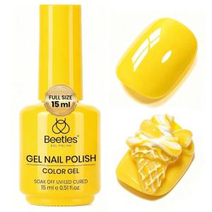 imageBeetles Milky White Gel Nail Polish  15ml Jelly Nude Gel Polish Base Color Nail Concealer Sheer Translucent Effect Soak Off UV LED French Nail Art Salon DIY Summer Manicure Gift for WomenMango Gelato