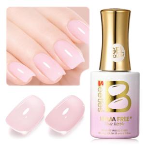 imageBeetles Milky White Gel Nail Polish  15ml Jelly Nude Gel Polish Base Color Nail Concealer Sheer Translucent Effect Soak Off UV LED French Nail Art Salon DIY Summer Manicure Gift for WomenJ  Sheer Purple  Lilac Ripple