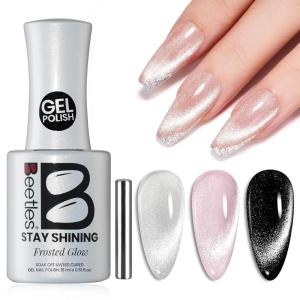 imageBeetles Milky White Gel Nail Polish  15ml Jelly Nude Gel Polish Base Color Nail Concealer Sheer Translucent Effect Soak Off UV LED French Nail Art Salon DIY Summer Manicure Gift for WomenF  Velvet Silver  Frosted Glow
