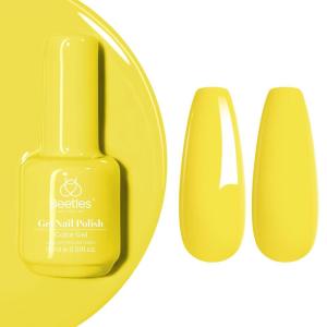 imageBeetles Milky White Gel Nail Polish  15ml Jelly Nude Gel Polish Base Color Nail Concealer Sheer Translucent Effect Soak Off UV LED French Nail Art Salon DIY Summer Manicure Gift for WomenK  Creme Yellow  Canary Yellow