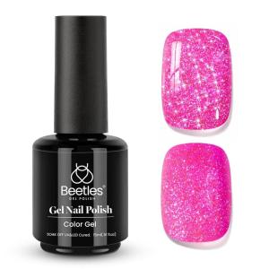 imageBeetles Milky White Gel Nail Polish  15ml Jelly Nude Gel Polish Base Color Nail Concealer Sheer Translucent Effect Soak Off UV LED French Nail Art Salon DIY Summer Manicure Gift for WomenB  Shimmery Pink  Hot Pink Glitter