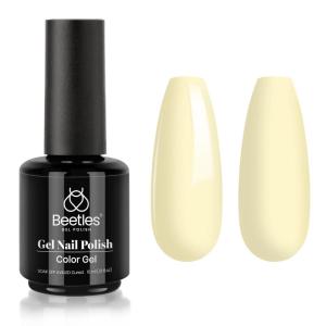imageBeetles Milky White Gel Nail Polish  15ml Jelly Nude Gel Polish Base Color Nail Concealer Sheer Translucent Effect Soak Off UV LED French Nail Art Salon DIY Summer Manicure Gift for WomenK  Creme Yellow  Lemon Cheese