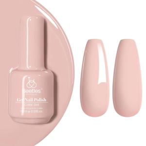 imageBeetles Milky White Gel Nail Polish  15ml Jelly Nude Gel Polish Base Color Nail Concealer Sheer Translucent Effect Soak Off UV LED French Nail Art Salon DIY Summer Manicure Gift for Women54Light Nude