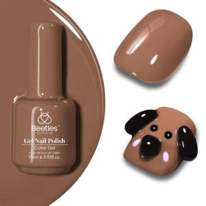 imageBeetles Milky White Gel Nail Polish  15ml Jelly Nude Gel Polish Base Color Nail Concealer Sheer Translucent Effect Soak Off UV LED French Nail Art Salon DIY Summer Manicure Gift for WomenI  Creme Brown  Beyonce Caramel