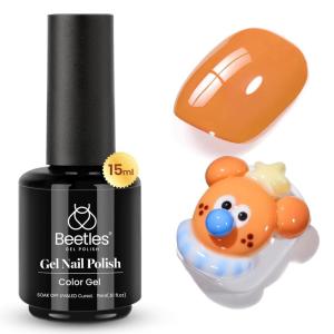 imageBeetles Milky White Gel Nail Polish  15ml Jelly Nude Gel Polish Base Color Nail Concealer Sheer Translucent Effect Soak Off UV LED French Nail Art Salon DIY Summer Manicure Gift for WomenM  Creme Orange  Persimmon
