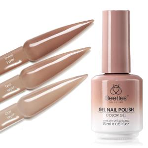 imageBeetles Milky White Gel Nail Polish  15ml Jelly Nude Gel Polish Base Color Nail Concealer Sheer Translucent Effect Soak Off UV LED French Nail Art Salon DIY Summer Manicure Gift for WomenI  Sheer Brown  Soft Brew