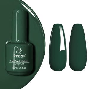 imageBeetles Milky White Gel Nail Polish  15ml Jelly Nude Gel Polish Base Color Nail Concealer Sheer Translucent Effect Soak Off UV LED French Nail Art Salon DIY Summer Manicure Gift for WomenH  Creme Green  Rainforest Green