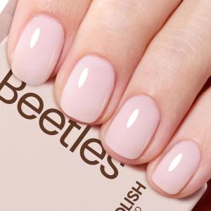 imageBeetles Milky White Gel Nail Polish  15ml Jelly Nude Gel Polish Base Color Nail Concealer Sheer Translucent Effect Soak Off UV LED French Nail Art Salon DIY Summer Manicure Gift for WomenMilky Pink