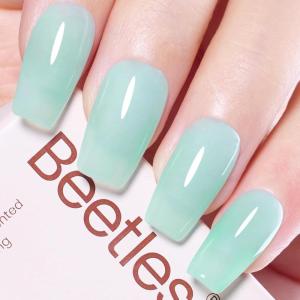 imageBeetles Milky White Gel Nail Polish  15ml Jelly Nude Gel Polish Base Color Nail Concealer Sheer Translucent Effect Soak Off UV LED French Nail Art Salon DIY Summer Manicure Gift for WomenA  Sheer Mint Green  Mint Mambo
