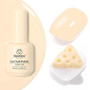 imageBeetles Milky White Gel Nail Polish  15ml Jelly Nude Gel Polish Base Color Nail Concealer Sheer Translucent Effect Soak Off UV LED French Nail Art Salon DIY Summer Manicure Gift for WomenK  Creme Yellow  Soft Butter