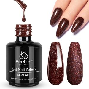 imageBeetles Milky White Gel Nail Polish  15ml Jelly Nude Gel Polish Base Color Nail Concealer Sheer Translucent Effect Soak Off UV LED French Nail Art Salon DIY Summer Manicure Gift for WomenI  Shimmery Brown  Jazz Club