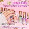 imageBeetles Spring Gel Polish Set  Dessert Feast 30 Colors HemaFree Glitter Jelly Nude Pink White Yellow Green Pastel Colors Polish with Base Top Coat Swatch Card Uv LED Lamp Gel Gifts for Women000Petal Charm