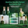 imageBeetles Spring Gel Polish Set  Dessert Feast 30 Colors HemaFree Glitter Jelly Nude Pink White Yellow Green Pastel Colors Polish with Base Top Coat Swatch Card Uv LED Lamp Gel Gifts for WomenNordic Forest