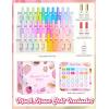 imageBeetles Spring Gel Polish Set  Dessert Feast 30 Colors HemaFree Glitter Jelly Nude Pink White Yellow Green Pastel Colors Polish with Base Top Coat Swatch Card Uv LED Lamp Gel Gifts for WomenDessert Feast