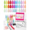 imageBeetles Spring Gel Polish Set  Dessert Feast 30 Colors HemaFree Glitter Jelly Nude Pink White Yellow Green Pastel Colors Polish with Base Top Coat Swatch Card Uv LED Lamp Gel Gifts for WomenPoetry of Garden