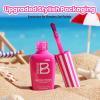 imageBeetles Summer Voyage Cat Eye Gel Nail Polish Set  9ML 6 Colors Saltmist Sunset Summer Cat Eye Gel Nail Polish Kit Yellow Blue Green Pink Purple Soak Off UV Salon DIY at Home Manicure Gift for Women0Bikini Pink