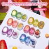 imageBeetles Summer Voyage Cat Eye Gel Nail Polish Set  9ML 6 Colors Saltmist Sunset Summer Cat Eye Gel Nail Polish Kit Yellow Blue Green Pink Purple Soak Off UV Salon DIY at Home Manicure Gift for Women000Fruit Magnet