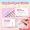 imageBeetles Summer Voyage Cat Eye Gel Nail Polish Set  9ML 6 Colors Saltmist Sunset Summer Cat Eye Gel Nail Polish Kit Yellow Blue Green Pink Purple Soak Off UV Salon DIY at Home Manicure Gift for Women06pcs Spring Nail Art Brushes