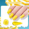 imageBeetles Summer Voyage Cat Eye Gel Nail Polish Set  9ML 6 Colors Saltmist Sunset Summer Cat Eye Gel Nail Polish Kit Yellow Blue Green Pink Purple Soak Off UV Salon DIY at Home Manicure Gift for Women0Lemon Stripe