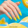imageBeetles Summer Voyage Cat Eye Gel Nail Polish Set  9ML 6 Colors Saltmist Sunset Summer Cat Eye Gel Nail Polish Kit Yellow Blue Green Pink Purple Soak Off UV Salon DIY at Home Manicure Gift for Women0Lemon Stripe