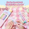 imageBeetles Summer Voyage Jelly Gel Nail Polish Set  9ML 6 Colors Seasalt Holiday Summer Sheer Gel Nail Polish Kit Milky White MInt Green Blue Soak Off UV Salon DIY at Home Manicure Gift for Women06pcs Spring Nail Art Brushes