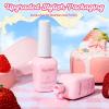 imageBeetles Summer Voyage Jelly Gel Nail Polish Set  9ML 6 Colors Seasalt Holiday Summer Sheer Gel Nail Polish Kit Milky White MInt Green Blue Soak Off UV Salon DIY at Home Manicure Gift for WomenB  Creme Pink  Taste of Spring Strawberry Milk
