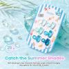 imageBeetles Summer Voyage Jelly Gel Nail Polish Set  9ML 6 Colors Seasalt Holiday Summer Sheer Gel Nail Polish Kit Milky White MInt Green Blue Soak Off UV Salon DIY at Home Manicure Gift for WomenShore Light