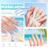 imageBeetles Summer Voyage Jelly Gel Nail Polish Set  9ML 6 Colors Seasalt Holiday Summer Sheer Gel Nail Polish Kit Milky White MInt Green Blue Soak Off UV Salon DIY at Home Manicure Gift for WomenSeasalt Holiday