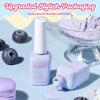 imageBeetles Summer Voyage Jelly Gel Nail Polish Set  9ML 6 Colors Seasalt Holiday Summer Sheer Gel Nail Polish Kit Milky White MInt Green Blue Soak Off UV Salon DIY at Home Manicure Gift for WomenD  Creme Blue  Blueberry Smoothie