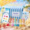 imageBeetles Summer Voyage Jelly Gel Nail Polish Set  9ML 6 Colors Seasalt Holiday Summer Sheer Gel Nail Polish Kit Milky White MInt Green Blue Soak Off UV Salon DIY at Home Manicure Gift for WomenSunstripe