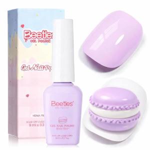 imageBeetles Summer Voyage Jelly Gel Nail Polish Set  9ML 6 Colors Seasalt Holiday Summer Sheer Gel Nail Polish Kit Milky White MInt Green Blue Soak Off UV Salon DIY at Home Manicure Gift for WomenJ  Creme Purple  Lavender Macarons