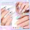 imageBeetles 4th of July Gel Nail Polish Set  6 Colors Independence Spark Cat Eye Gel Polish Kit Glitter Blue Red White Sliver Gold with Magnet amp Stickers Soak Off Uv Nail Art at Home Gift for Women000Macaron Dream