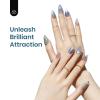 imageBeetles 4th of July Gel Nail Polish Set  6 Colors Independence Spark Cat Eye Gel Polish Kit Glitter Blue Red White Sliver Gold with Magnet amp Stickers Soak Off Uv Nail Art at Home Gift for Women00Romantic Galaxy