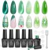 imageBeetles 4th of July Gel Nail Polish Set  6 Colors Independence Spark Cat Eye Gel Polish Kit Glitter Blue Red White Sliver Gold with Magnet amp Stickers Soak Off Uv Nail Art at Home Gift for Women000Enchanted Forest