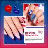 imageBeetles Pastel Gel Polish Set  Afternoon Desserts Collection 6 Colors Pastel Purple Yellow Blue Pink Trendy Colors Uv LED Lamp Salon DIY at Home Nails Gifts for Women NailsBlue White Set