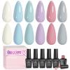 imageBeetles Pastel Gel Polish Set  Afternoon Desserts Collection 6 Colors Pastel Purple Yellow Blue Pink Trendy Colors Uv LED Lamp Salon DIY at Home Nails Gifts for Women Nails126 Colors Daydream Verses